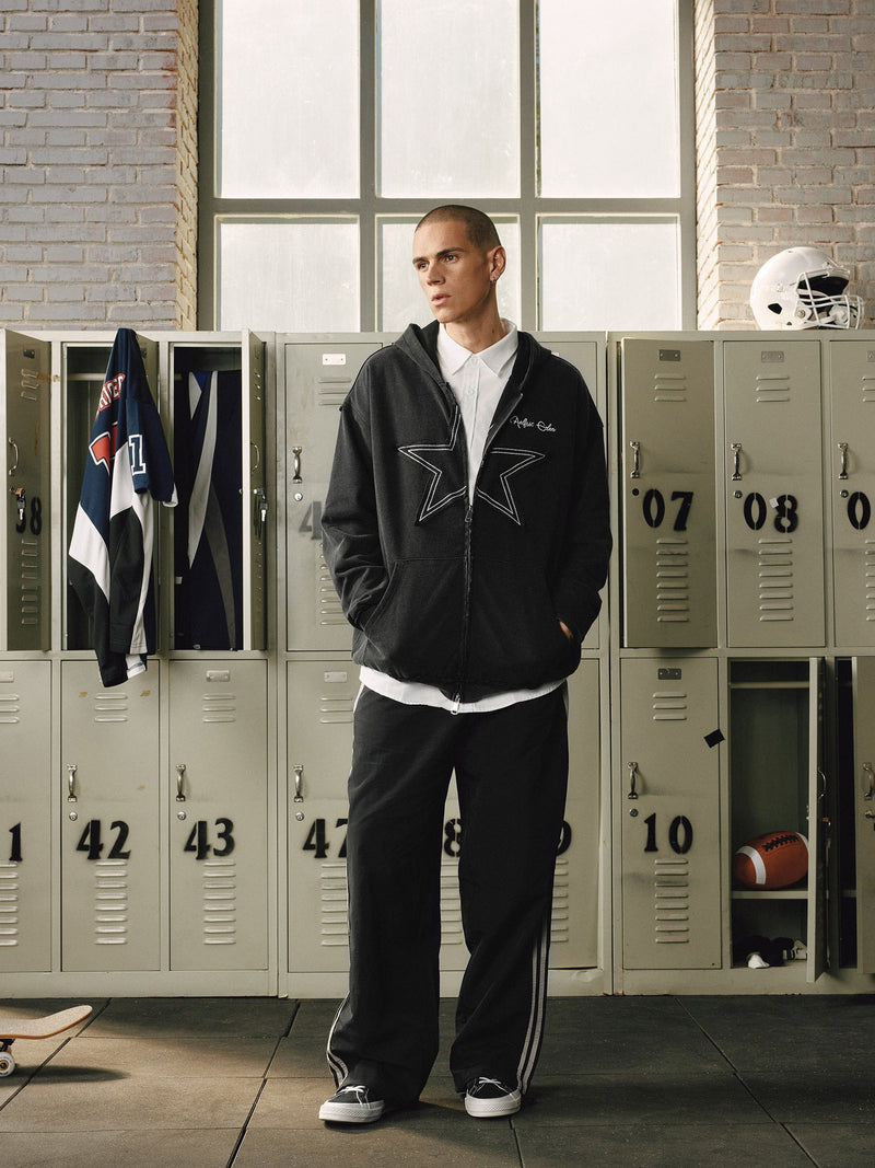 Aelfric Eden Star Washed Zip Up Hoodie