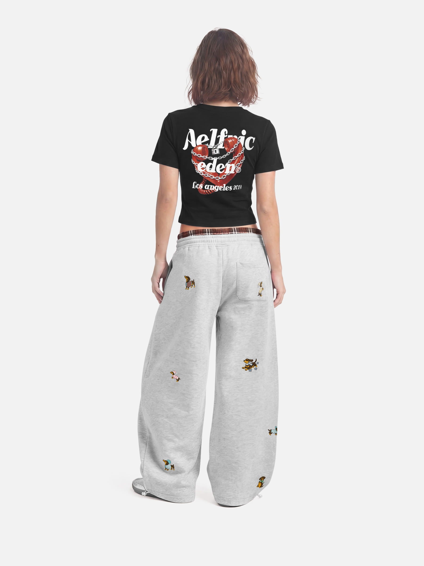 Aelfric Eden Dachshund Double Waist Baggy Barrel Sweatpants