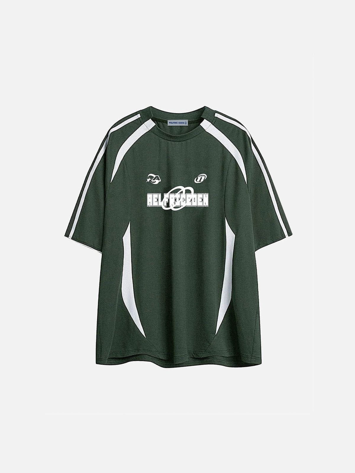 Aelfric Eden Contrast Color Stripe Racing Tee