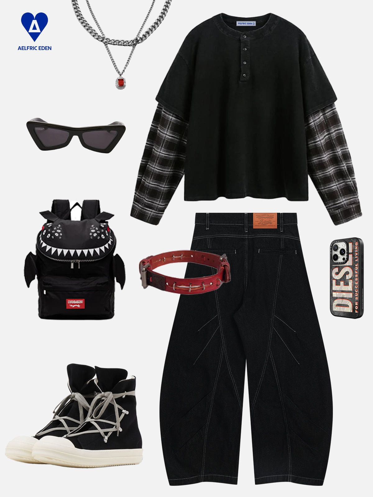 Aelfric Eden Wrinkle Super Baggy Barrel Jeans