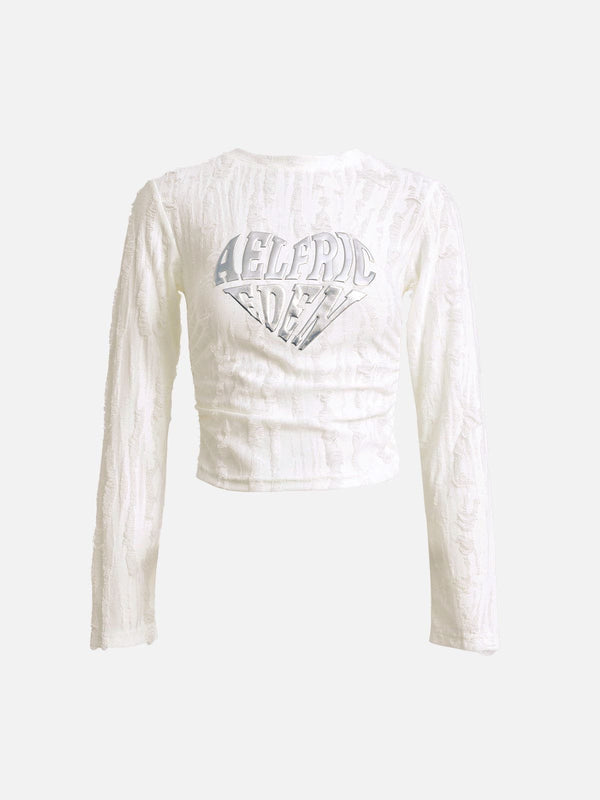 Aelfric Eden Texture Heart Long Sleeve Tee<font color="#00249C"><br>S/S 24 The Dreamers</font>