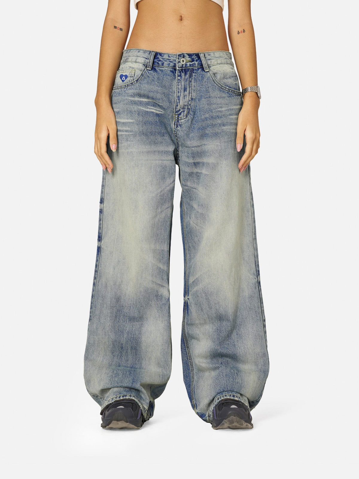 Aelfric Eden Washed Graphic Baggy Jeans