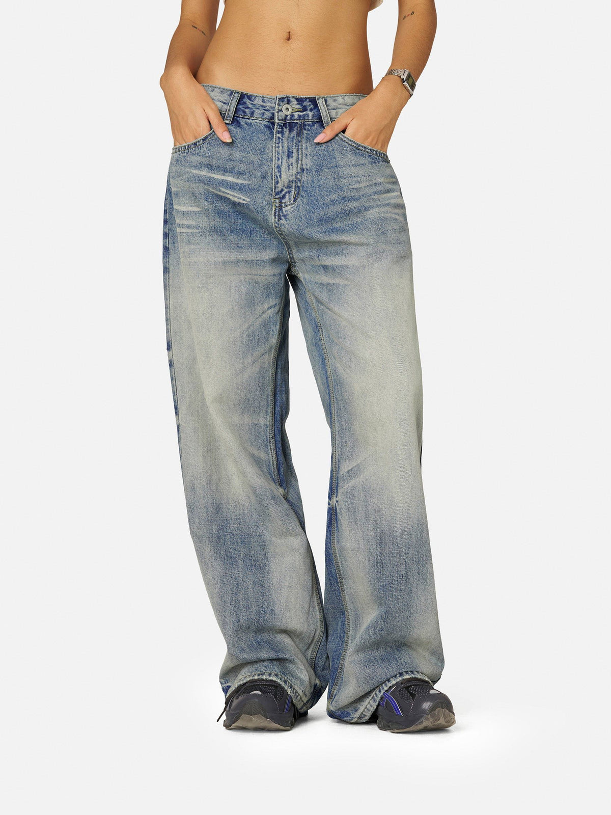 Aelfric Eden Washed Graphic Baggy Jeans