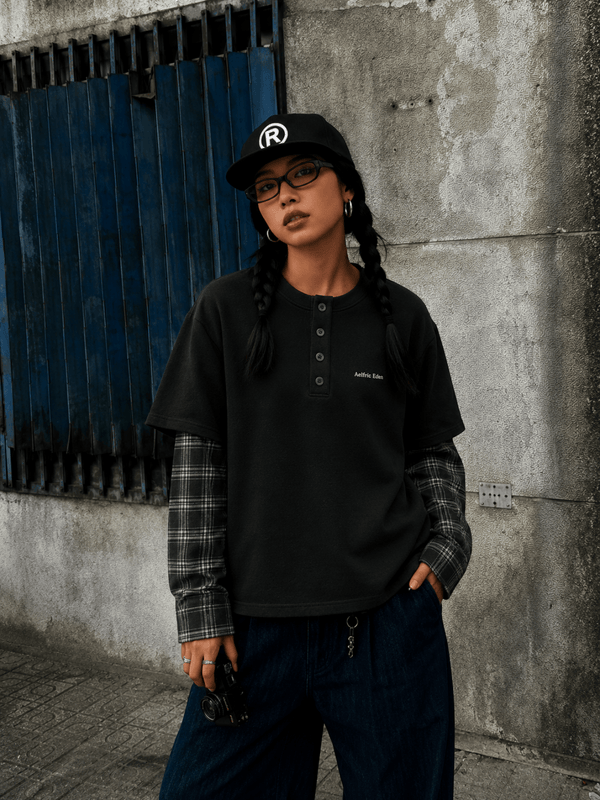 Aelfric Eden Plaid Layered Long Sleeve Tee – Aelfric eden