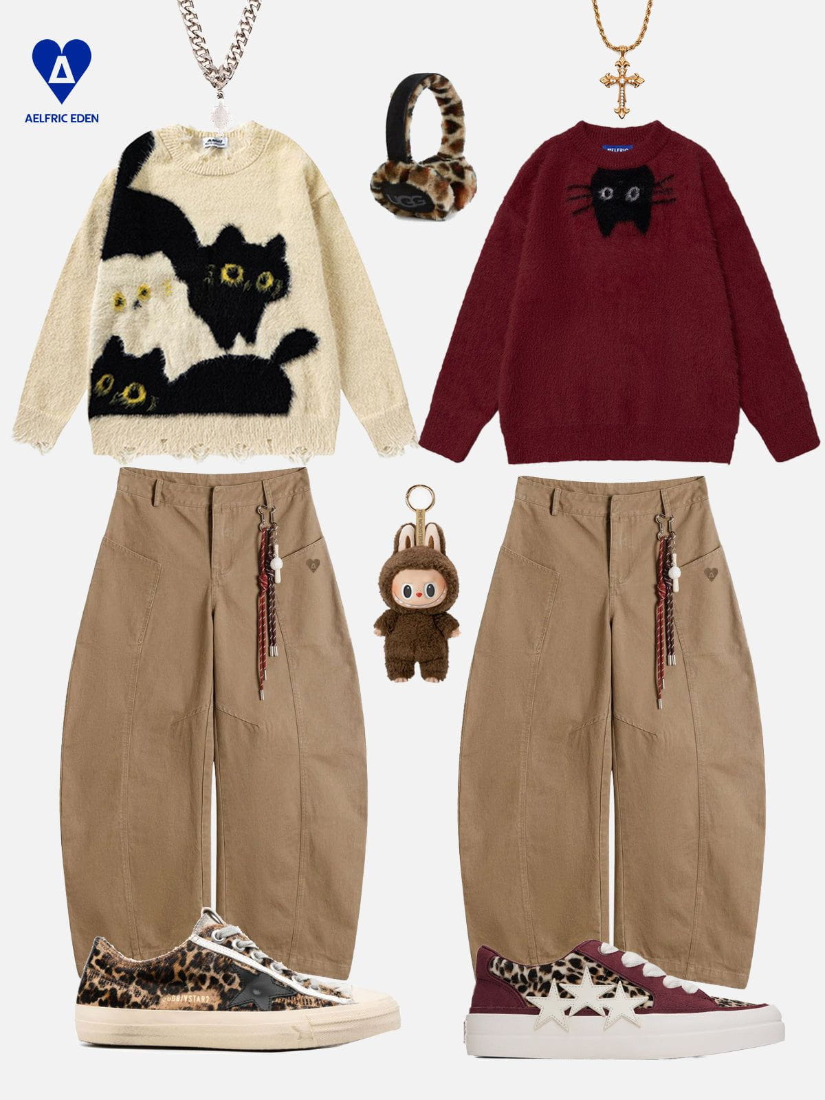 Aelfric Eden Color Blocking Cat Sweater – Aelfric eden