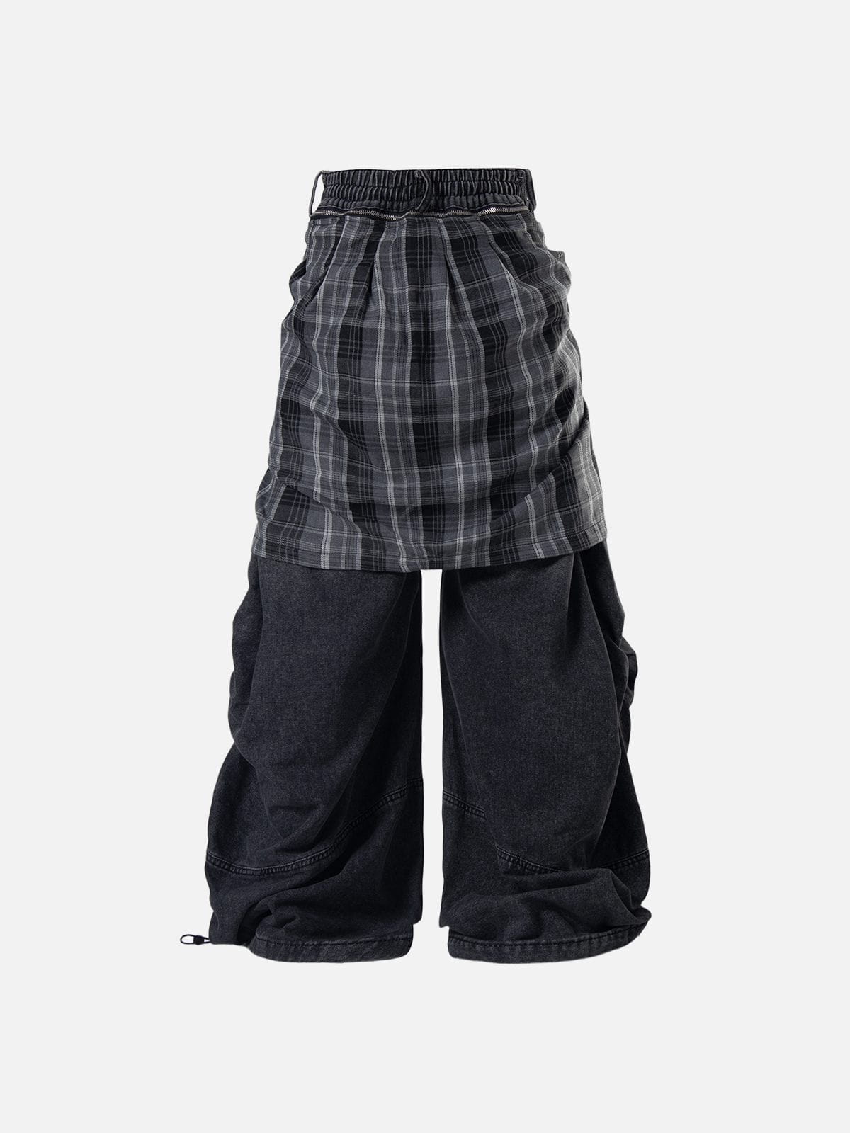 Aelfric Eden Detachable Plaid Layer Baggy Jeans – Aelfric eden