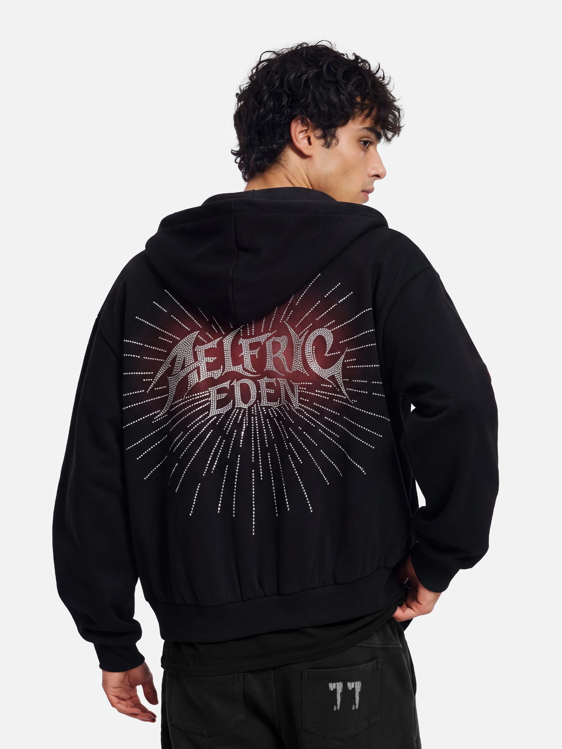 Aelfric Eden Oversized Rhinestone Zip Up Hoodie – Aelfric eden