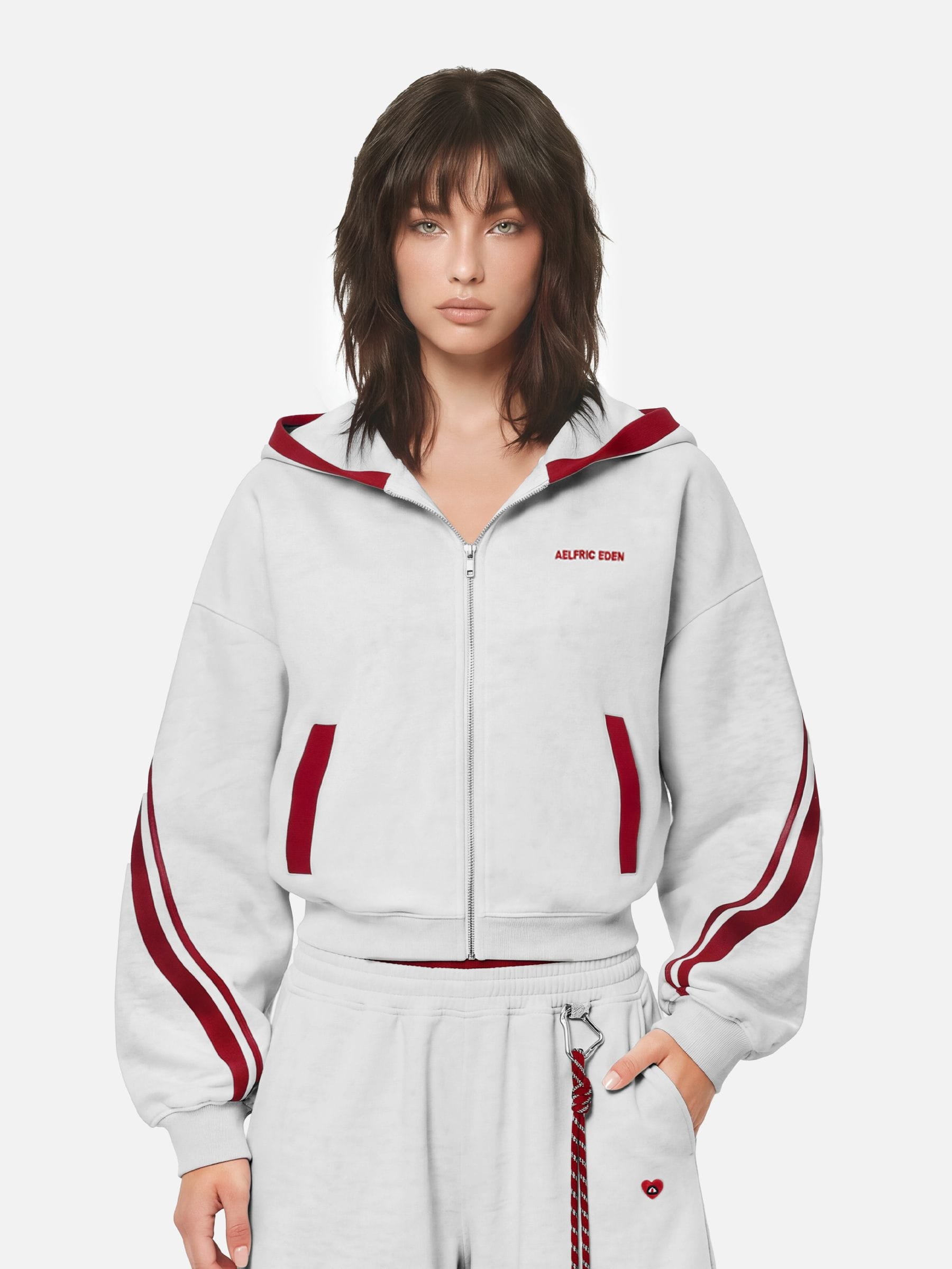 Aelfric Eden Boxy Contrast Stripe Zip Up Hoodie – Aelfric eden
