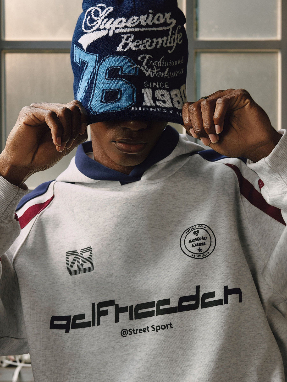 Aelfric Eden Color Blocking Stripe Hoodie