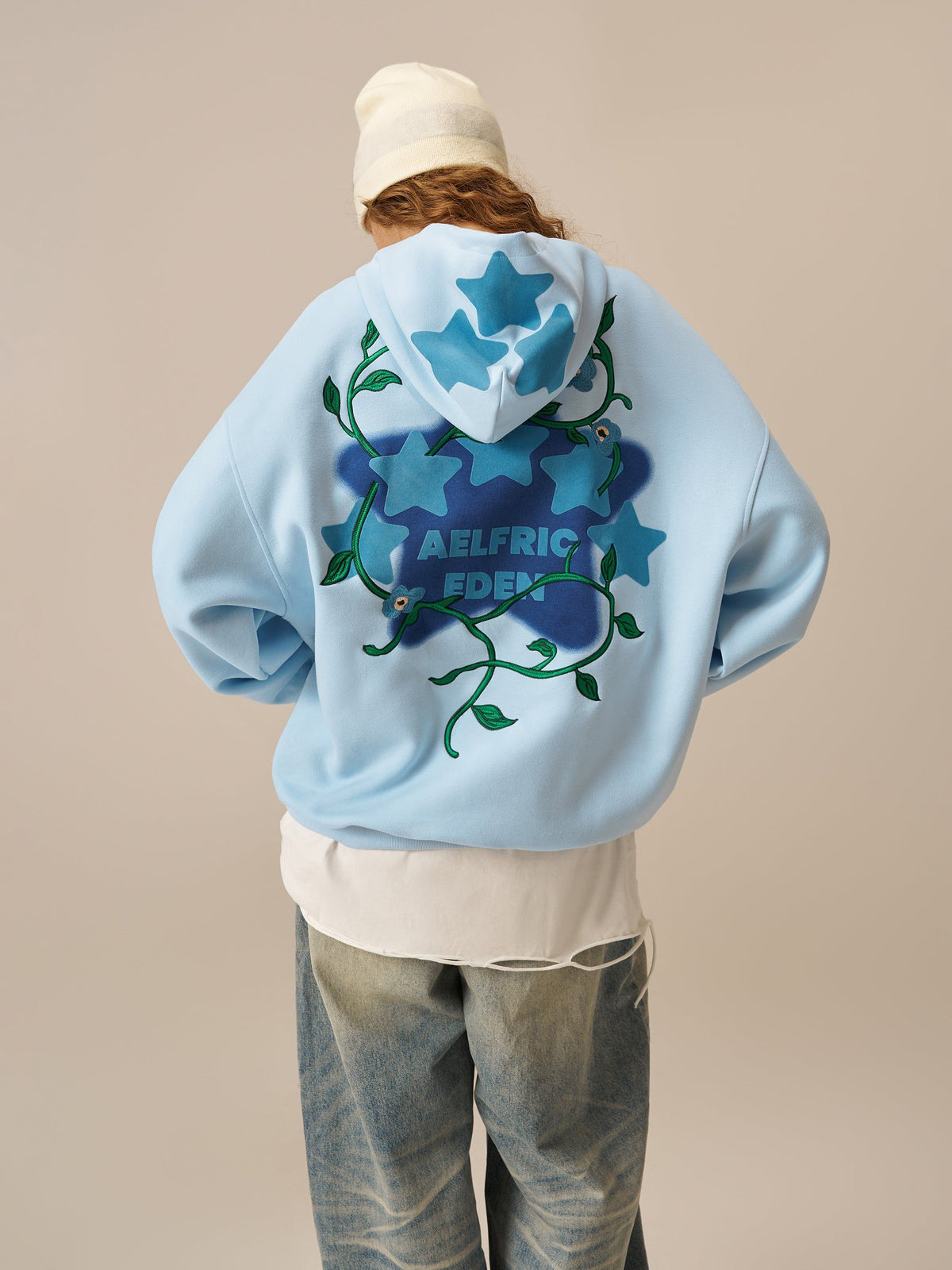 Aelfric Eden Beaded Floral Eden Star Pullover Hoodie