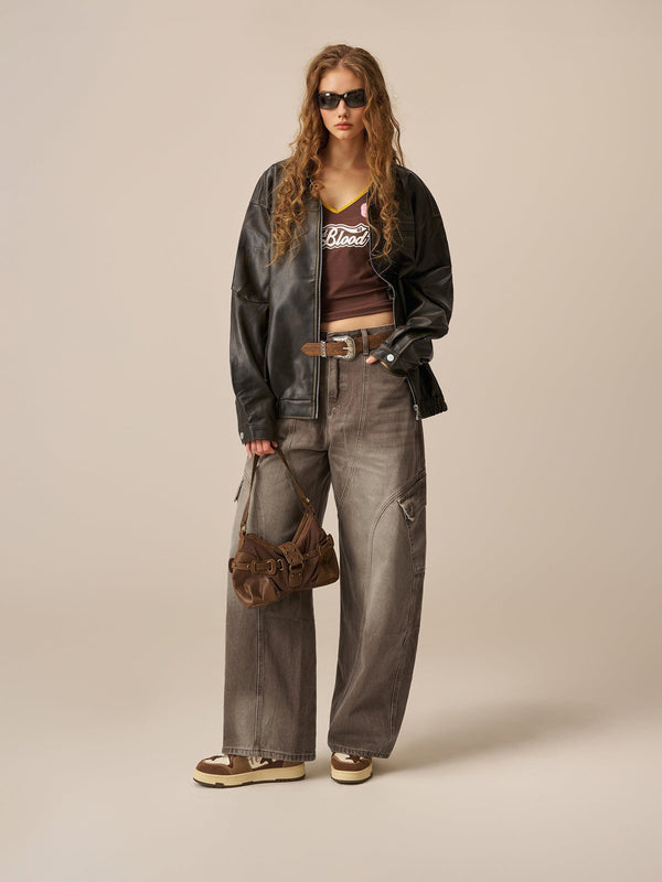 Aelfric Eden Washed Baggy Barrel Jeans