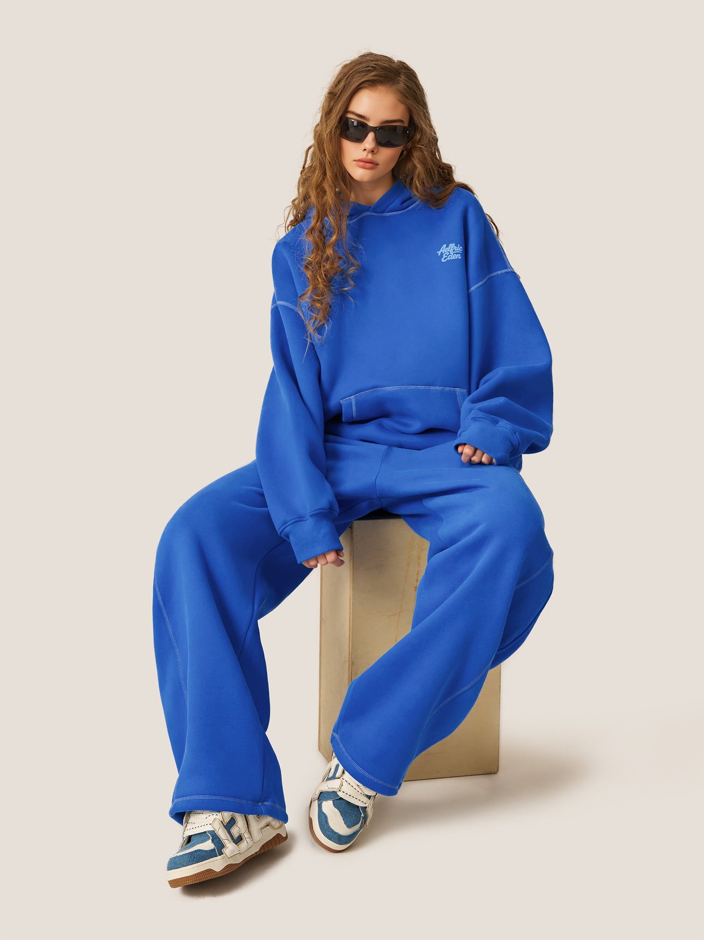 Cloud Essential Fleece Pullover Hoodie Super Baggy Sets