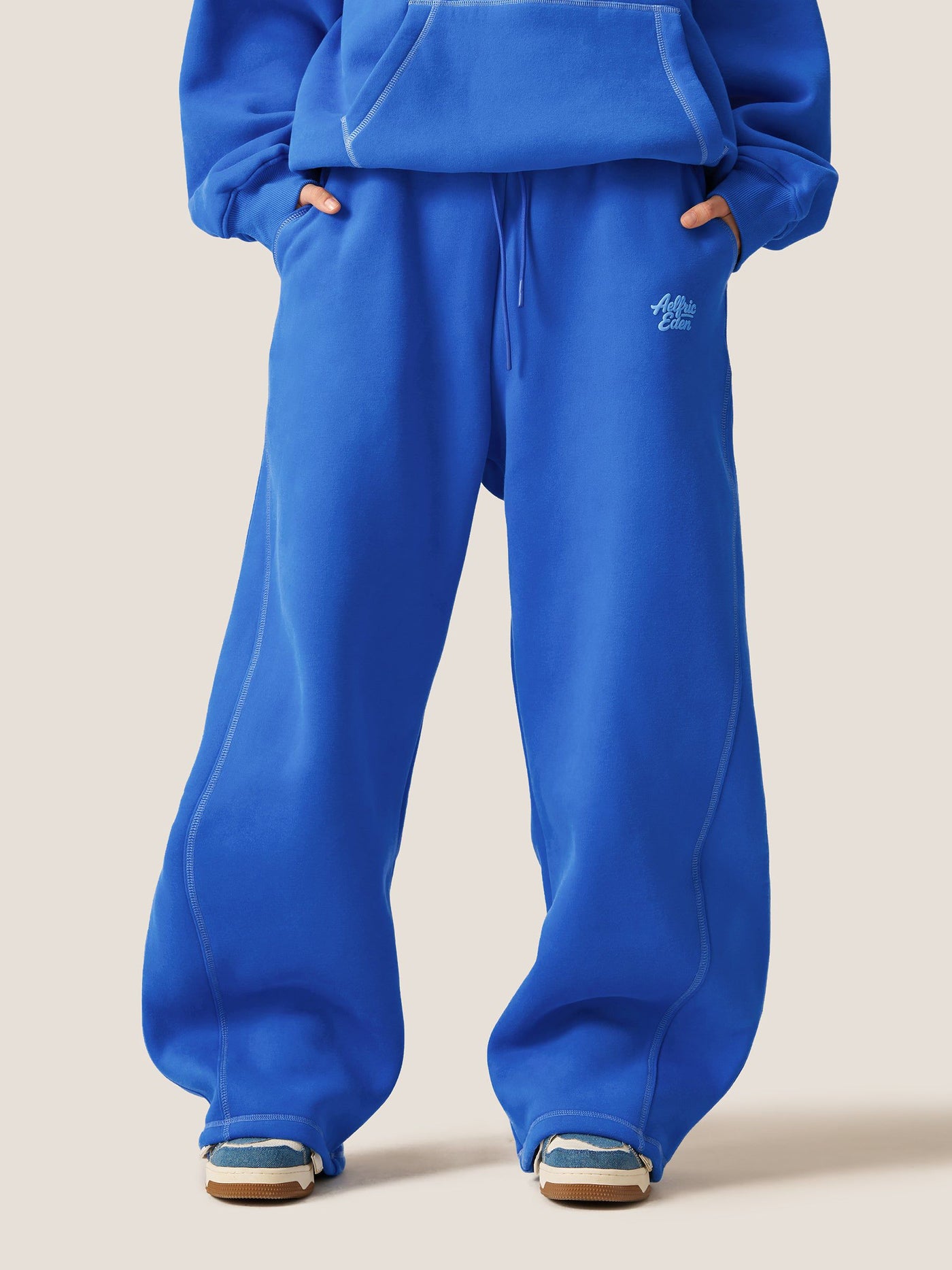 Cloud Essential Fleece Pullover Hoodie Super Baggy Sets