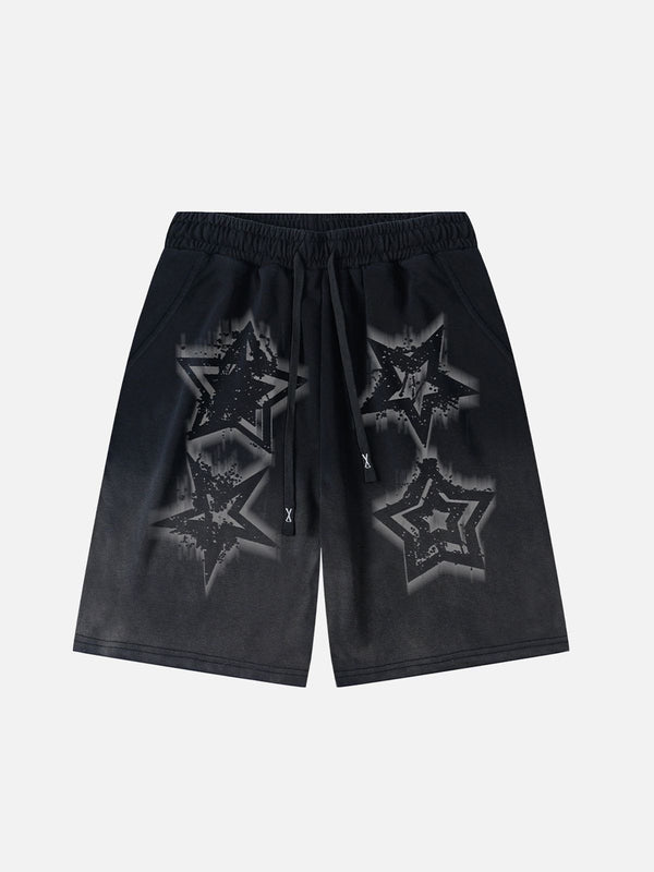 Aelfric Eden Washed Gradient Star Print Shorts
