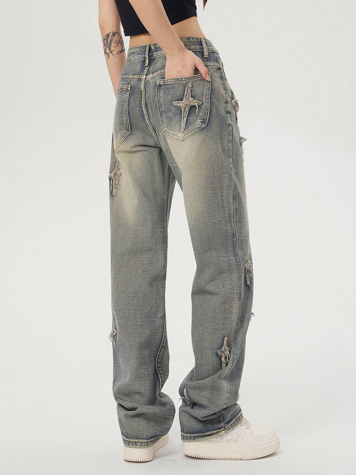 Aelfric Eden Star Embroidered Washed Jeans – Aelfric eden