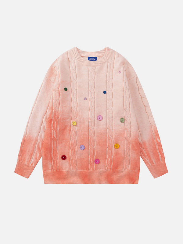 Aelfric Eden Gradient Color Button Sweater