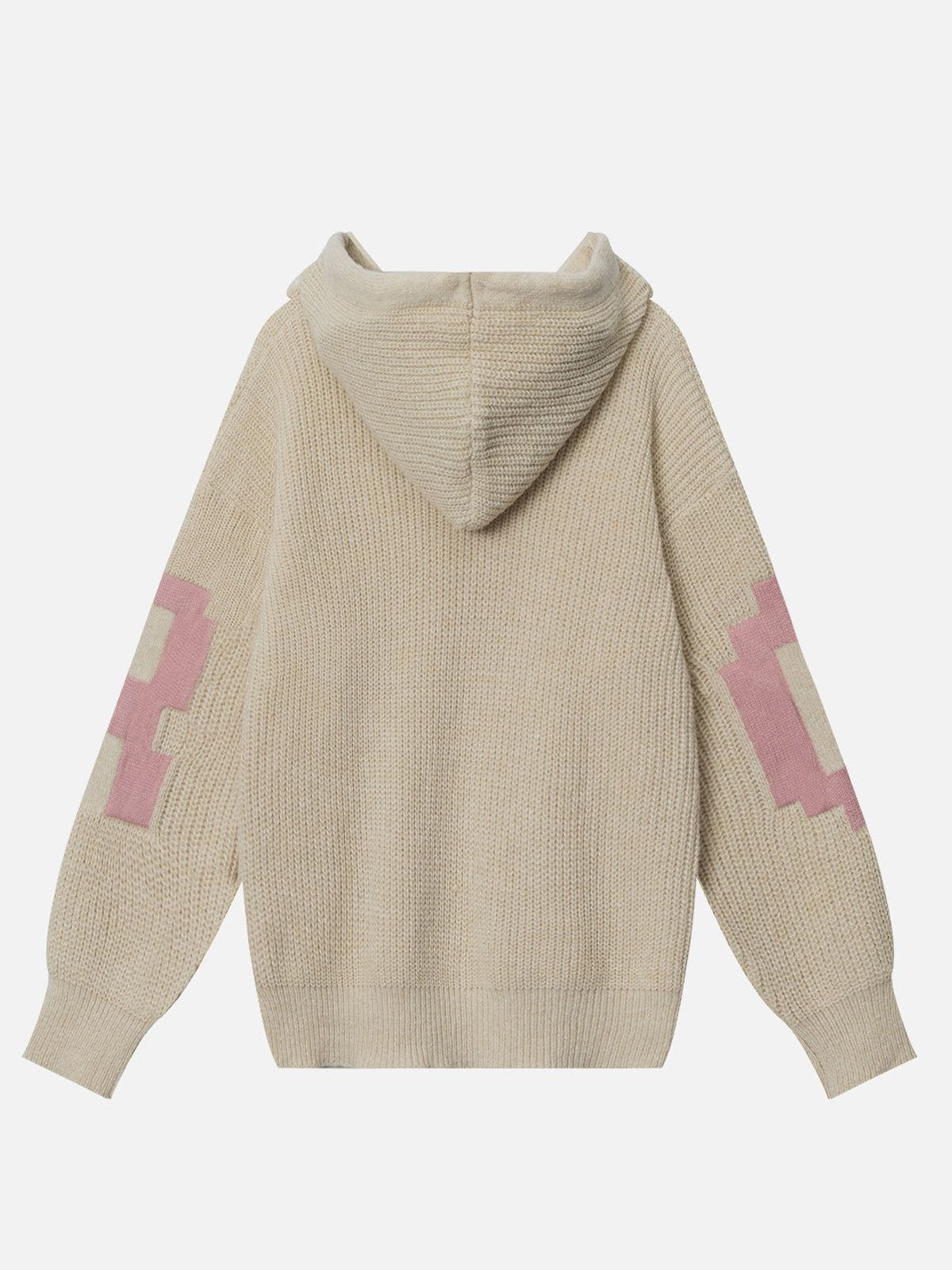 Aelfric Eden Letter Jacquard Knit Hoodie