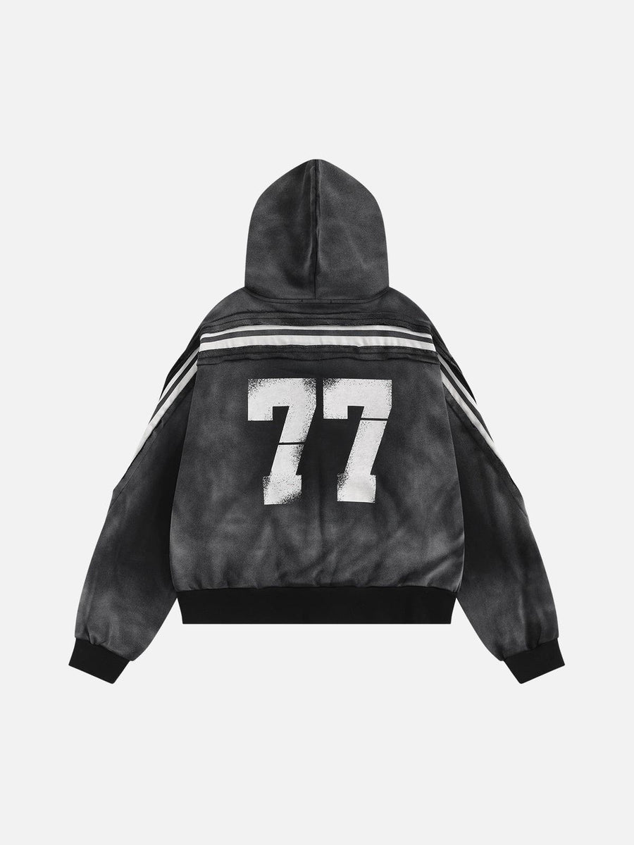 Aelfric Eden Stripe Washed Zip Up Hoodie