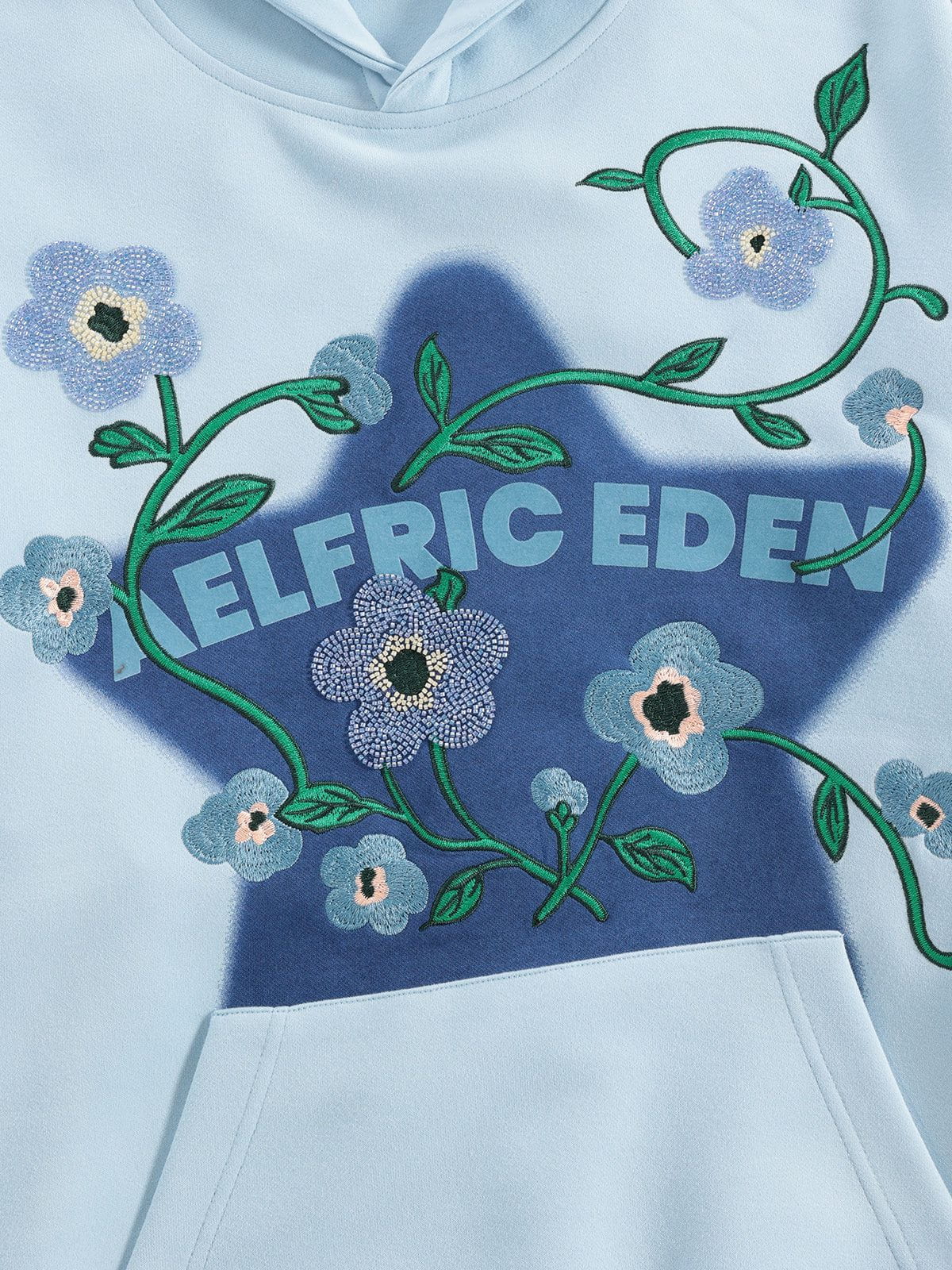 Aelfric Eden Beaded Floral Eden Star Pullover Hoodie