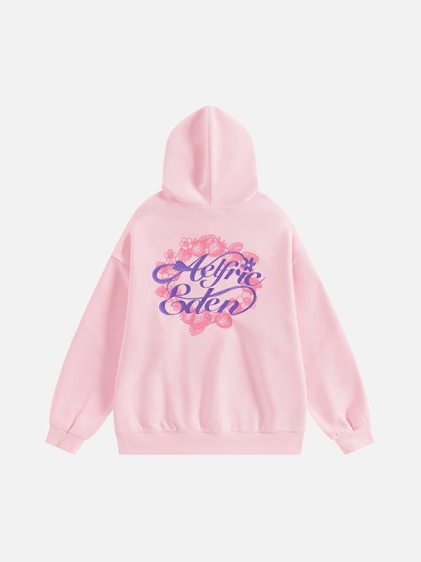 Aelfric Eden Strawberry Floral Pullover Hoodie