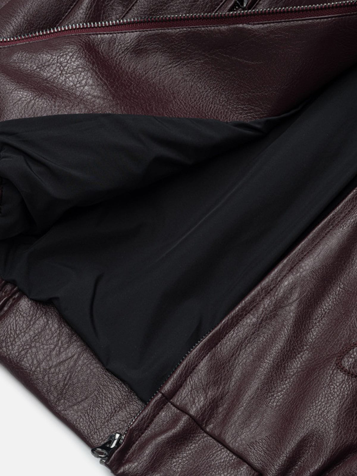 Aelfric Eden Floral Embroidery Boxy Faux Leather Jacket