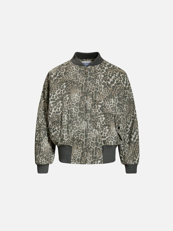 Aelfric Eden Leopard Bomber Jacket