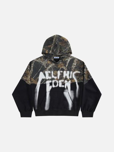 [Pre-Order] Aelfric Eden CAMO Graffiti Patchwork Pullover Hoodie