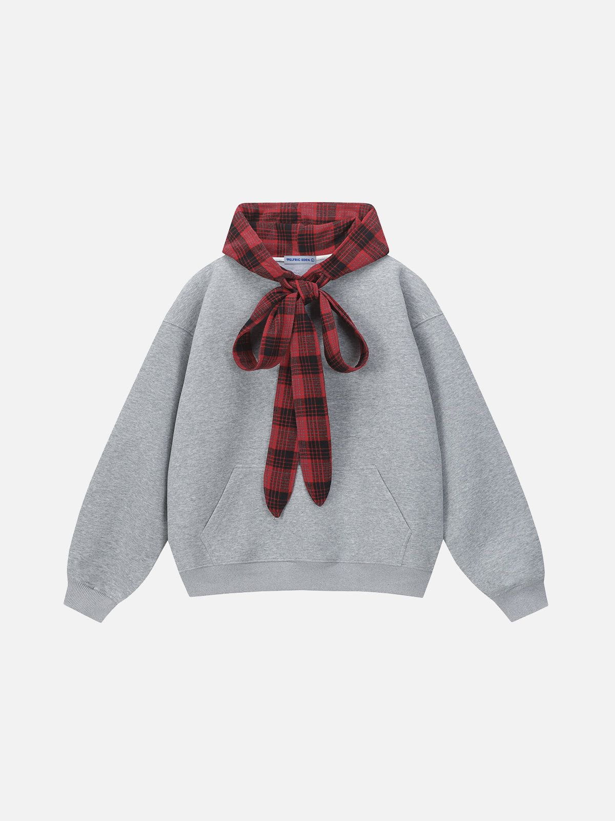 Aelfric Eden Plaid Bow Pullover Hoodie
