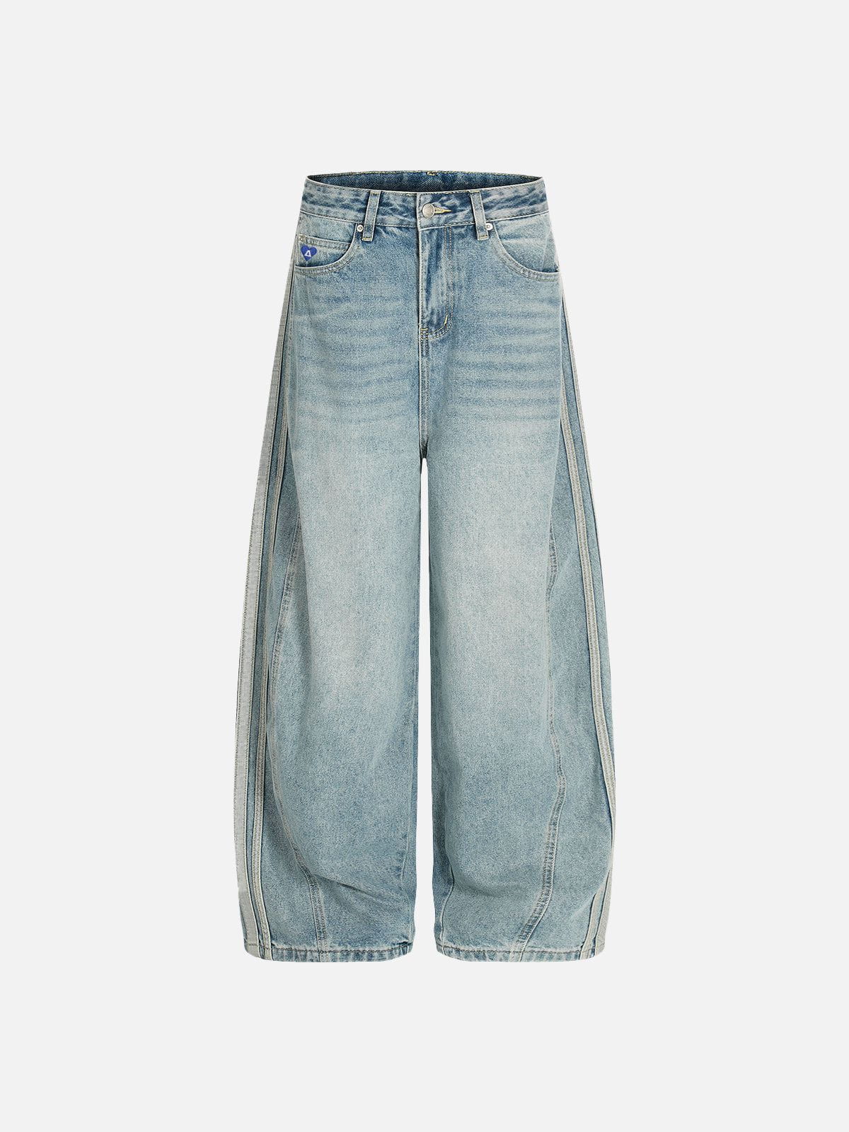Aelfric Eden Stripe Whiskering Baggy Barrel Jeans – Aelfric eden