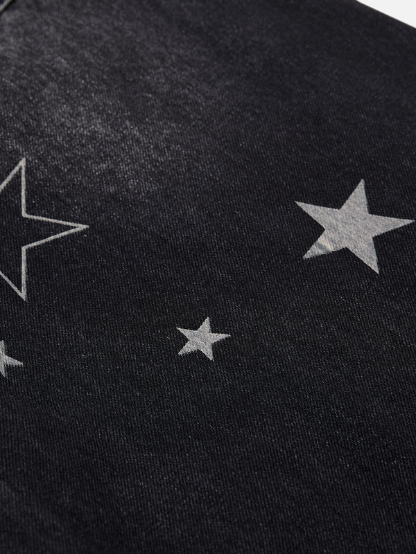 Aelfric Eden Washed Whiskering Star Barrel Jeans