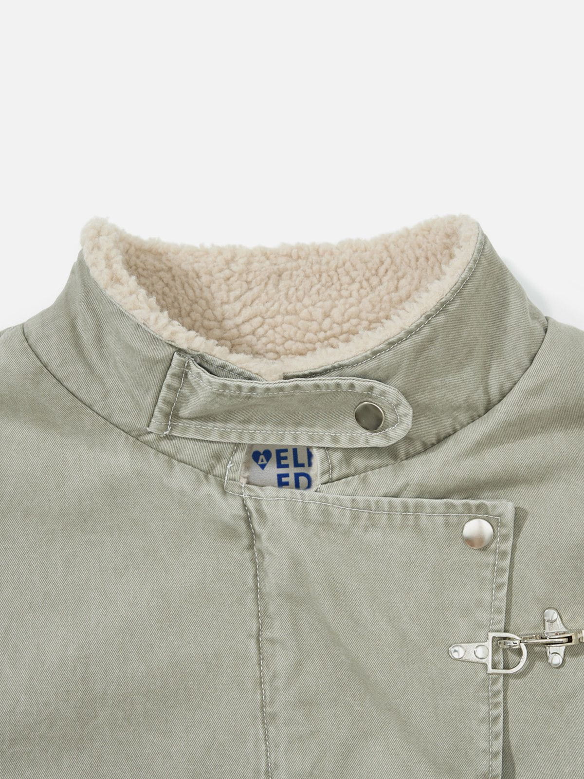 Aelfric Eden Fleece Metal Button Boxy Coat