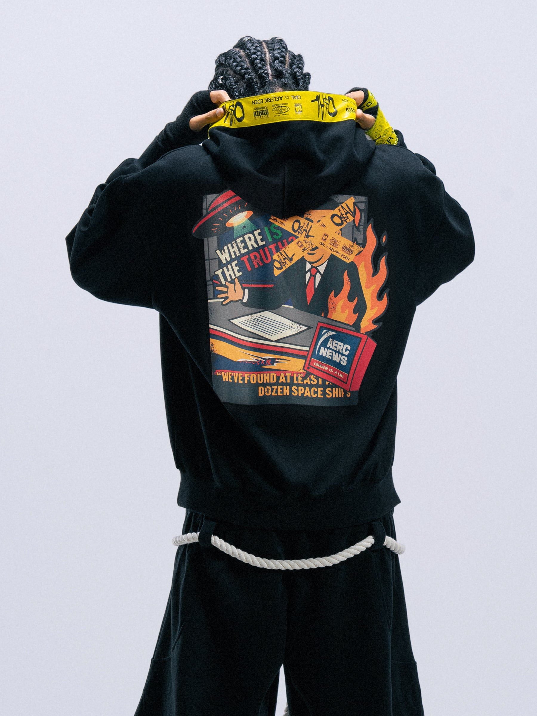 [COMPLEXCON LIMITED] FAKE NEWS OIAL Tape Pullover Hoodie – Aelfric eden