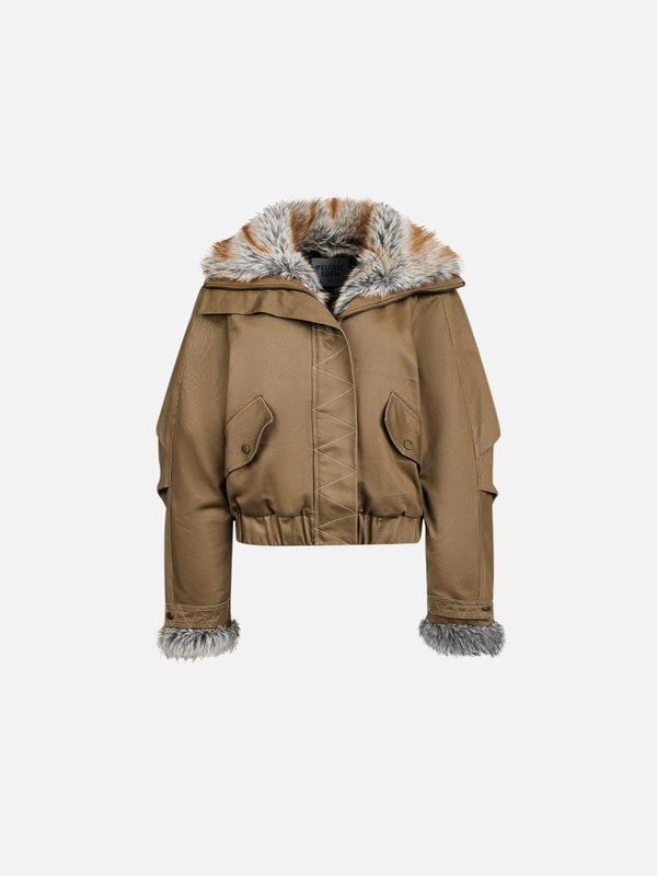 Aelfric Eden Faux Fur Collar Coat