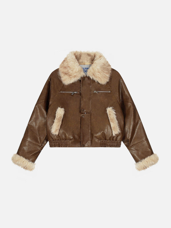 Aelfric Eden Faux Fur Patchwork Coat