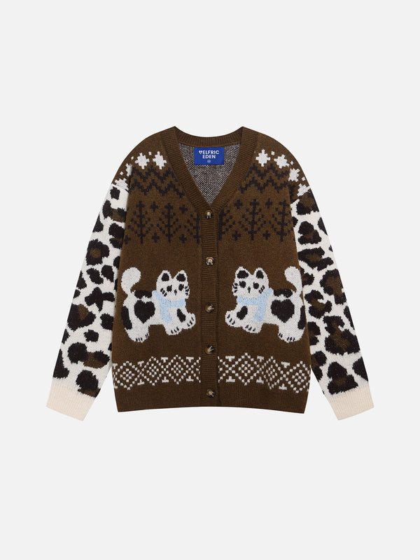 Aelfric Eden Leopard Cat Cardigan