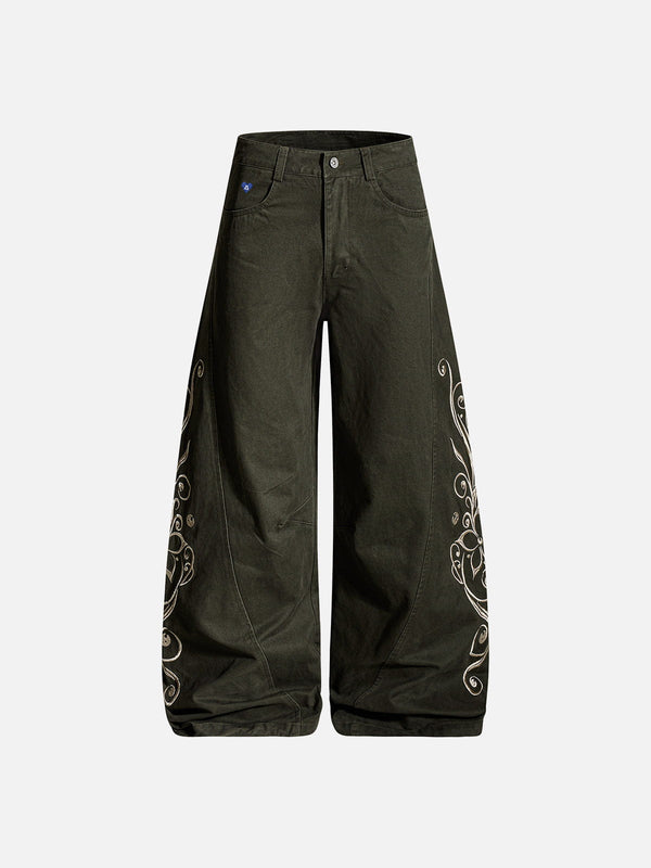 Aelfric Eden Floral Baggy Barrel Jeans