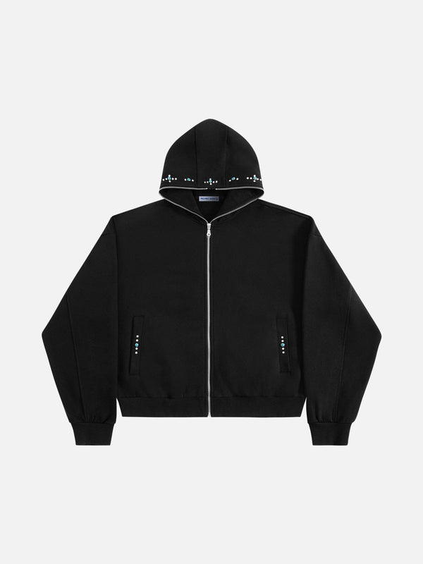 Aelfric Eden Boxy Turquoise Zip Up Hoodie