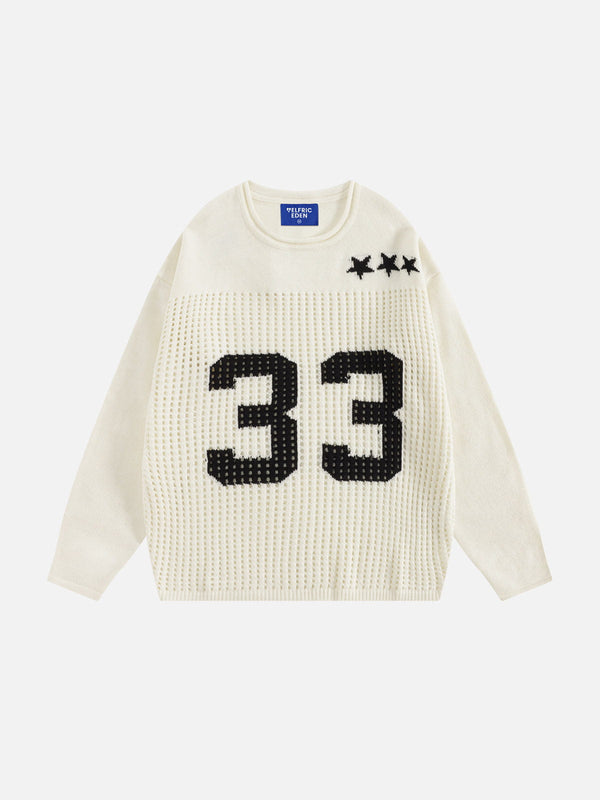 Aelfric Eden Number Eyelet Knit Sweater