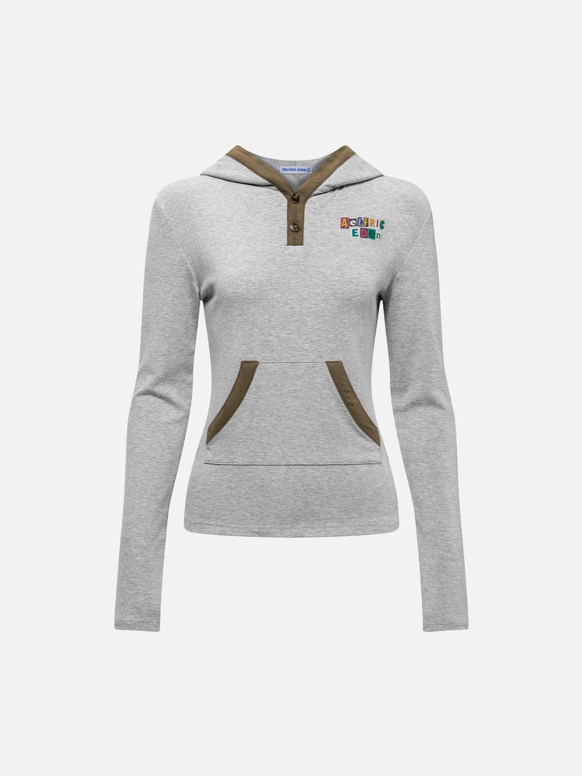 Aelfric Eden Contrast Trim Henley Hoodie