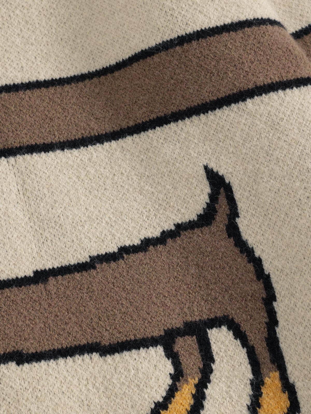 Aelfric Eden Faux Fur Dachshund Off-Shoulder Sweater