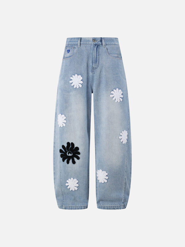 Aelfric Eden Floral Embroidered Baggy Jeans