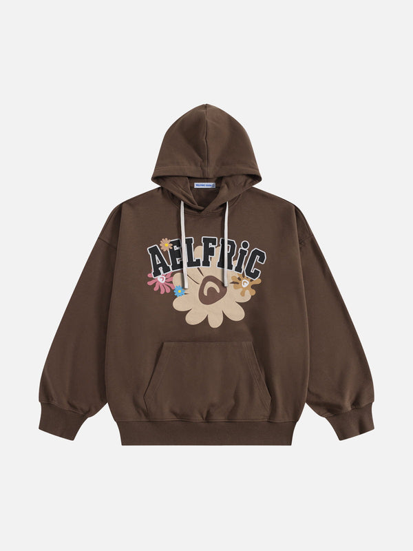 Aelfric Eden Oversized Flower Graphic Pullover Hoodie