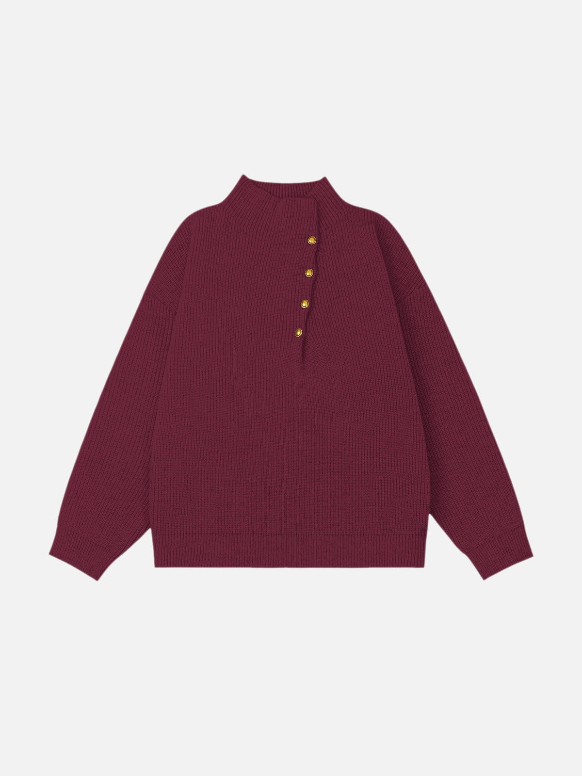 Aelfric Eden Half-High Neck Button Knit Sweater