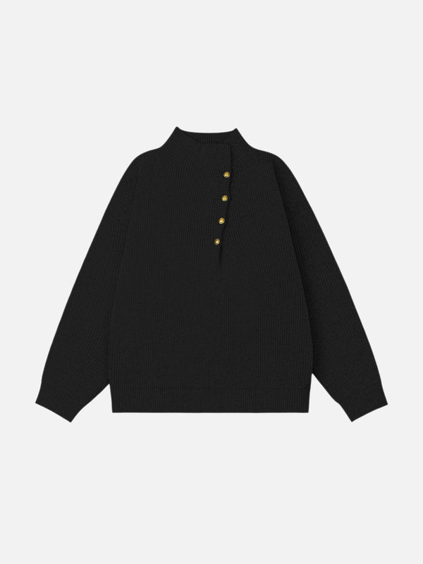 Aelfric Eden Half-High Neck Button Knit Sweater