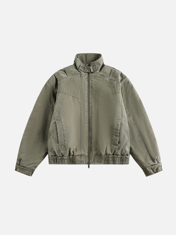 Aelfric Eden Stand Collar Denim Coat