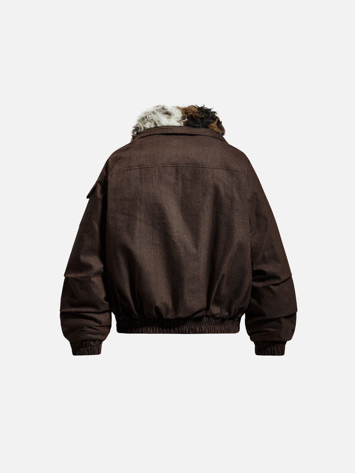 Aelfric Eden Asymmetric Faux Fur Collar Coat