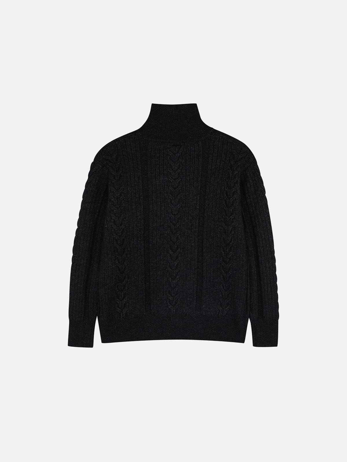 Aelfric Eden Cable Knit High-Neck Cardigan