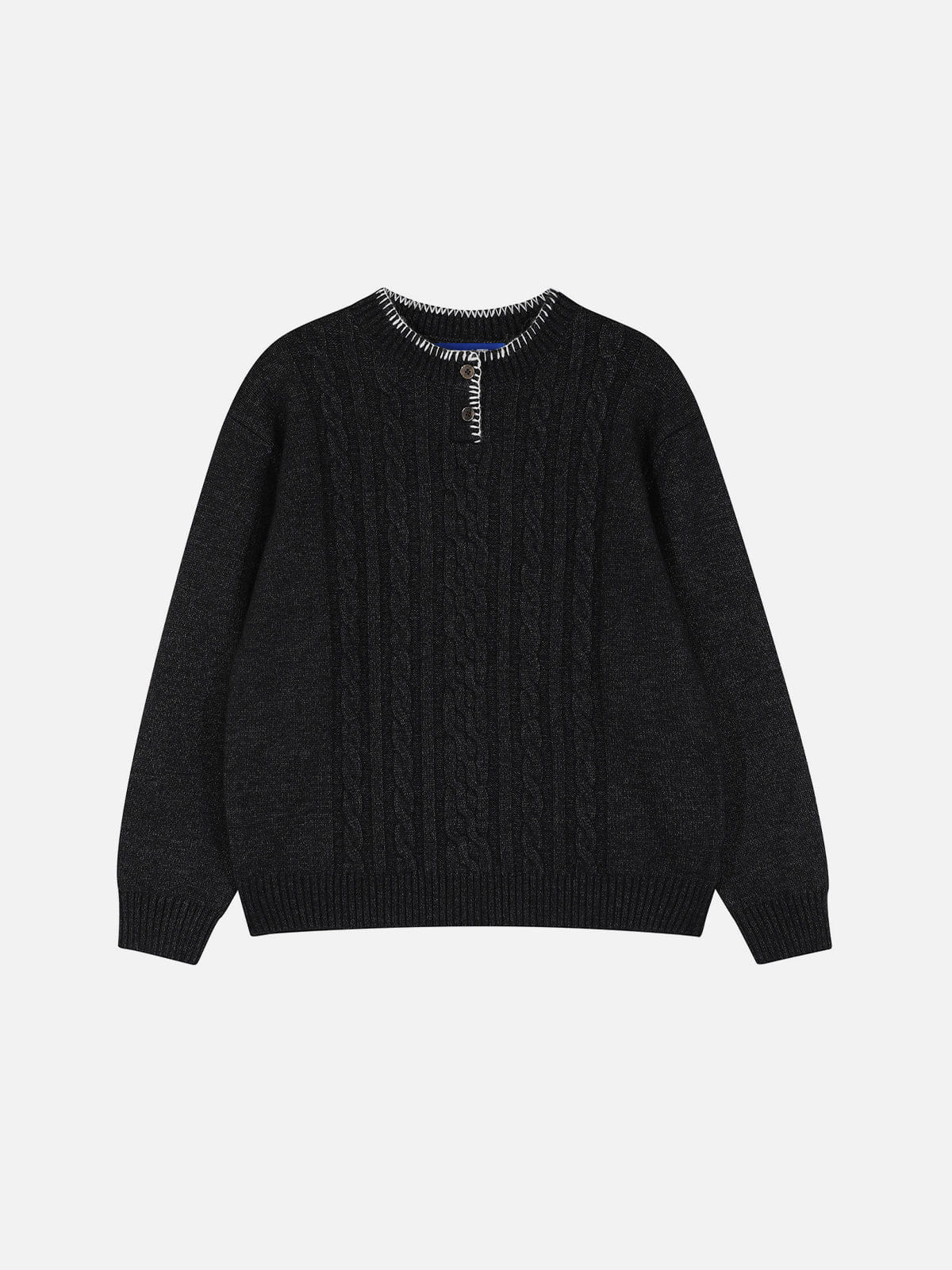 Aelfric Eden Cable Knit Henley Sweater