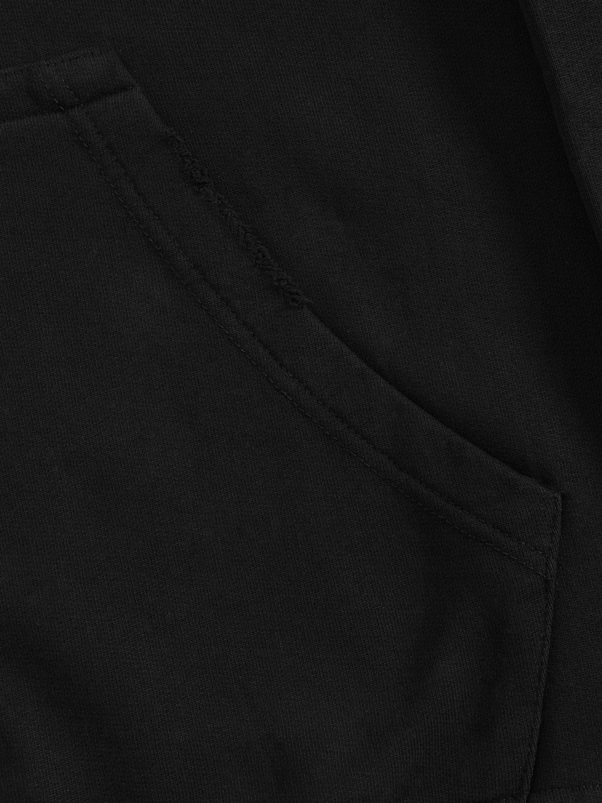 Aelfric Eden Boxy Distressed Half Zip Hoodie