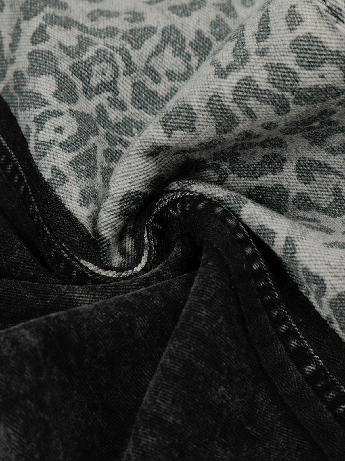 Aelfric Eden Leopard Panel Baggy Barrel Jeans